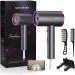 Pretfy 2000W Lightweight Travel Hair Dryer for Women - Professional Ionic Blow Dryer with 2 Speeds, 3 Heating Settings & Cool Button - Fast Drying Portable Hairdryer with Concentrator & Comb Holder (Grey) - Buy Online on GoSupps.com