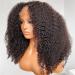 Msgem Kinky Curly Lace Front Wigs Brazilian Human Hair 24 inches 13x4 Kinky Curly Lace Front Wigs for Black Women 100% Unprocessed Virgin Human Hair Pre Plucked with Baby Hair 150 Density Natural Color 24 Inch 13×4 Kinky C…
