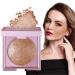 Highlighter Makeup 8g Shimmering Waterproof Highlighting Powder Cosmetics Women Brightening Face Cosmetics for Eyelids Lips Cheekbones Long Wear Highlighter for Mom Wife