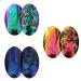 KUKA Dark Chameleon Nail Flakes Set - Iridescent Glitter Chrome Powder for Mirror Mermaid Effect - 6 Jars - Buy Online on GoSupps.com