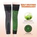 COLORCASA 2 Pairs Tourmaline & Mugwort Self-Heating Knee Sleeves - Wormwood Acupressure Pads for Men and Women (2XL, Black+Orange) - Buy Online on GoSupps.com