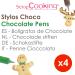 Christmas Chocolate Pen Set: 4 Festive Pens for Holiday Treats - Buy Online on GoSupps.com