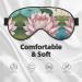 SSIMOO Lotus Flower Namaste Eye Mask - Breathable Soft Sleep Patch for Travel & Relaxation - Black - Buy Online on GoSupps.com
