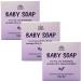 Relaxcation Baby Soap Bar with Lavender Essential Oils, Chamomile Water, Shea Butter - 3-Pack, Cold Processed in USA - Organic Gift for Newborns, Babies, Kids, and Adults - Buy Online on GoSupps.com