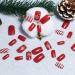 Christmas Press on Nails Red Fake Nails with Snowflake Designs Press on Nails Full Cover False Nail Artificial Finger Nails for Women Girls - Buy Online on GoSupps.com