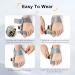 Bunion Corrector for Men & Women | Adjustable Bunion Splint for Pain Relief | Orthopedic Toe Straightener with Anti-Slip Heel Strap | Fits Left & Right Feet - Grey - Buy Online on GoSupps.com