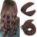 Hotlulana tape extensions real hair balayage chocolate brown with dark red brown (#4/4/33) Tape in extensions real hair 22 inch/55cm 50g Skin WEFT 100% natural Invisible extensions real hair 20PCs.#4/4/33 chocolate brown with dark red brown 55cm-22BCH (20