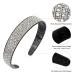 Sparkly Rhinestone Headband with Comb Teeth - Silver Hair Accessories for Women and Girls - Buy Online on GoSupps.com