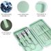 10pcs Professional Manicure Set - Stainless Steel Nail Clippers Kit for Travel - Green Pedicure Care Tools - Buy Online on GoSupps.com