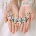 IYOU Flower Wedding Hair Vine Green Crystal Hair Accessories Bride Bridesmaid Headband Headpiece for Women - Buy Online on GoSupps.com