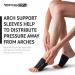 Metatarsal Compression Arch Support Sleeves for Flat Feet Pain Relief - Medium Black | Reusable Gel Pad Fabric Socks for Arthritis & Plantar Fasciitis - Men & Women - Buy Online on GoSupps.com