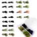 Fly Fishing Flies Assortment Saltwater Flies Handmade Fly Fishing Lures Wet Flies Streamer Saltwater Flies for Trout 24pc Ba 12 Woolybuggers Collection