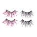 Beavorty 2 Pairs Fake eyelashes colored lash extensions glitter false eyelashes reusable black eyelashes adhesives false eyelashes 3D False Lash Luminous Eyelashes Christmas fiber Miss