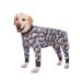 Bt B r Big dog clothing elastic pet onesie protect joints anti-hair anti licking wound protection pet pajamas dog overall for medium large dogs (4xl gray panda) 4xl gray panda