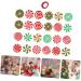 OFFSCH 24 Sheets Christmas Candy Decorations Christmas Tree Pendants Christmas Hanging Candies Manual Label - Buy Online on GoSupps.com