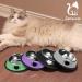Serentive 2Pcs Cat Bowls Non-Slip Stainless Steel Small Cat Food Bowls Unbreakable Thicken Cat Feeder 7 Oz Cat Dishes Suitable for Indoor Small Pets Removable Rubber Base Easily Clean Lovely Color Black Silver - Buy Online on GoSupps.com