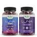 Nested Naturals Luna Kids Sleep Gummies - Melatonin with Valerian Root - Mixed Berry 60 Count & Luna Sleep Gummies - Melatonin 3mg with L-Theanine - Mixed Berry 60 Count