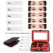 13-Piece Stainless Steel Eyebrow Grooming Kit - Professional Eye Brow Grooming Set with Tweezers, Razor, Pen, Brush, DIY Shape Card - Light Coffee - Buy Online on GoSupps.com