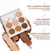 Ecofavor 9-Color Brown Eyeshadow Palette - Natural Matte, Shimmer, Glitter | Highly Pigmented, Waterproof | Easy to Blend Naked Earth Tones Makeup Palette - Buy Online on GoSupps.com