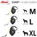 Buy Flexi Giant Professional L Dog Leash 10m - For Dogs Up to 50kg | Black/Neon Yellow - International Shipping Available - Buy Online on GoSupps.com