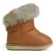 MINBEI Toddler Girls Soft Leather Winter Snow Boots - Waterproof Baby Girl Booties (Brown) - Size 11 UK Child - Buy Online on GoSupps.com
