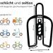 Universal Black Aluminum Bike Bottle Holder - Extra Reinforced for Racing MTB Trekking & Children's Bikes - Includes Assembly Screws for Secure Fit - Buy Online on GoSupps.com