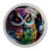 GEAPB 4PCs Cabinet handles cabinet buttons chocolate buttons handles for cupboards and drawers colorful animal owl plant blade pattern M171YPPHR