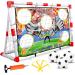 TOY Life Kids Soccer Goal Net - 47'' x 32'' Football Net - Football Target Net for Kids - Soccer Goals for Backyard - 3 Packs Kids Soccer Balls and Pump - Kids Soccer Nets for Backyard Soccer Set