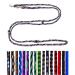 Dog linen small dogs up to 15 kg / double line 4-folded 2.40m / 2.80m / 3.50m Klein very light & robust (3.50m 4-fold adjustable Boston (black-silver purple)) 3.50m 4-Adjustable Boston (black and silver purple)