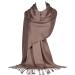 GFM Smooth Shiny Surface Pashmina Style Scarf (L9) L9-cadkek-light Cadbury Brown