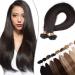 16" Pre Bonded Human Hair Extensions 0.5g*200 Strands #1B Natural Black (100g)