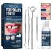Tooth Repair Kit - Temporary Fake Teeth Replacement Beads Kit with 4 Pieces Dental Mirror Tools for Temporary Restoration of Missing & Broken Teeth Replacement Dentures