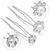 40 Wedding Pearl Hairpins - Silver Rhinestone Hair Accessories for Brides & Bridesmaids - Buy Online on GoSupps.com