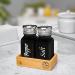 Glass Farmhouse Salt and Pepper Shakers Set - Rustic Black Kitchen Decor - Ideal for Home, Restaurant, or Wedding Gifts - Buy Online on GoSupps.com