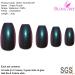 Bling Art Ballerina False Nails Fake Coffin Chameleon Green Purple Long Tips - Buy Online on GoSupps.com