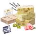 All Natural Set of Soap Bars Rose Lavender Olive Oil with Wooden Soap Dish Assortment of Natural Hand-Made Soaps Made in Europe