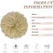 FESHFEN Messy Bun Hair Piece Synthetic Wavy Curly Chignon Ponytail in Light Bleach Blonde - 38g | Updo Hairpiece for Women, Girls, Kids - Buy Online on GoSupps.com