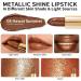 OULAC Metallic Shine Glitter Lipstick - Nude High Impact Lipcolor | Long Lasting Vegan & Cruelty-Free | Hawai Summer (08) - 4.3g/0.15oz - Buy Online on GoSupps.com