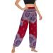 IKFIVQD White Boho Print High Waisted Leggings | Women's Hippie PJs for Yoga & Lounge | Red One Size - Buy Online on GoSupps.com