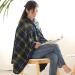 Multipurpose Cape Blanket Wearable Thickening Wheelchair Apron with Buttons Doublelayer Extra Winter Wheelchair Blanket for Adults for Warm Gift