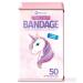 BioSwiss Bandages Unicorn Shaped Self Adhesive Bandage Latex Free Sterile Wound Care Fun First Aid Kit Supplies for Kids and Adults 50 Count