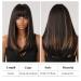 Testar Long Black Wigs for Women | Heat-Resistant Synthetic Wigs with Brown Highlights | Ideal for Cosplay & Daily Wear - Buy Online on GoSupps.com