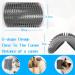 Prowithlin Cat Self Groomer 2 Pack - Wall Corner Grooming Brush and Scratcher for Short & Long Fur Cats - Soft Cat Massage Combs - Grey - Buy Online on GoSupps.com