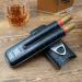 Cigar Boxs Humidors Portable Cigar Case Humidor 2-Finger Travel Cigar Tube Cigar Holder with Stainless Steel Cutter Cigar Gift Set for Man A 17.5X6.5X3.3Cm - Buy Online on GoSupps.com