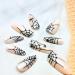 Spooktacular Short Almond Halloween Press On Nails - 24 Pcs Glossy 3D Spider Web & French Tip Design - Perfect for Women & Girls - Buy Online on GoSupps.com