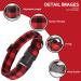 Unique Style Paws Adjustable Checkered Dog Collar - Soft & Comfortable Red Plaid Gift for Small to Medium Dogs - Buy Online on GoSupps.com