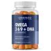Omega 3-6-9 Gummies + DHA Vegetarian Friendly | Supports Brain, Joint, Heart, Eye, and Immune System Function | Plant-Based & Delicious (Adult)