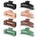 AOBLAH 8pcs Large Hair Claw Clips for Thick Hair & Thin Hair, Non Slip 4.3" Strong Hold Big Hair Clips for Women, 2 Styles Matte Acrylic Claw Hair Clips for Styling Accessories, 90s Vintage Jaw Clips Banana Clips Hair Clamps
