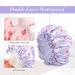 Kids Shower Cap 2PC Set | Cute Double Layer Toddler Caps with Cartoon Animals | Pink Cat & Purple Rabbit Design - Buy Online on GoSupps.com