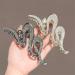 Souarts Butterfly Flowers Hair Clip - Non-Slip Metal Clips for Girls & Women | Gold Rhinestone Pearls - Stylish Hair Claw Accessories - Buy Online on GoSupps.com